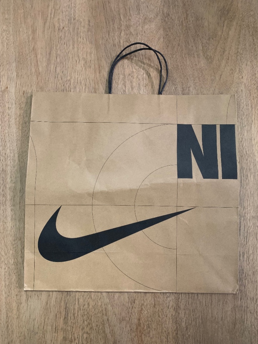 Nike Paper Shopping Bag Brown and black Gift Bag